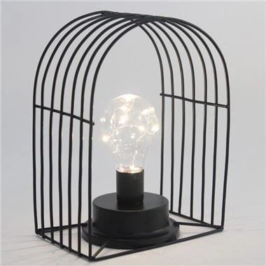 Cage Bulb Lantern Dekoratyvinė lempa maitinama baterijomis